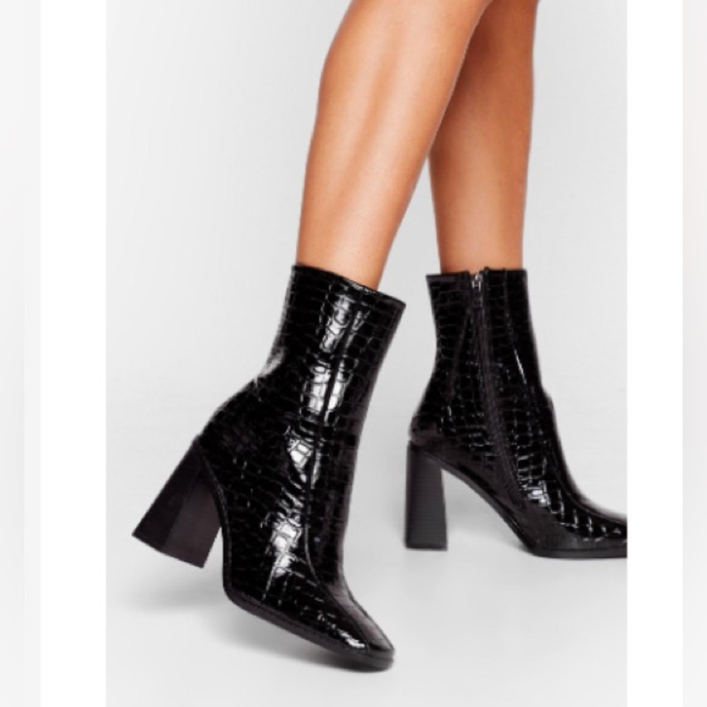 Nasty Gal Faux Leather Boots